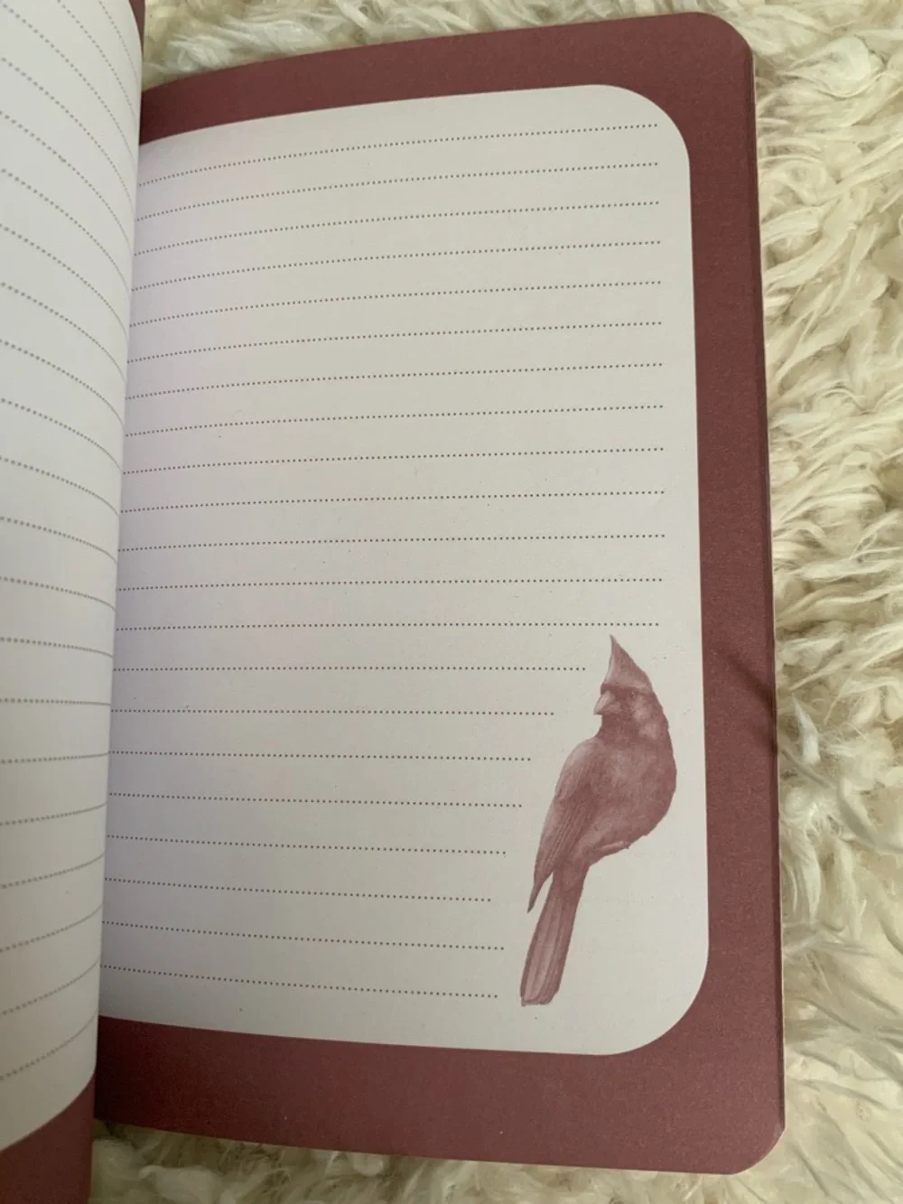 Cardinal Thoughts Pink Bird Pun Funny Notebook - Softcover Journal